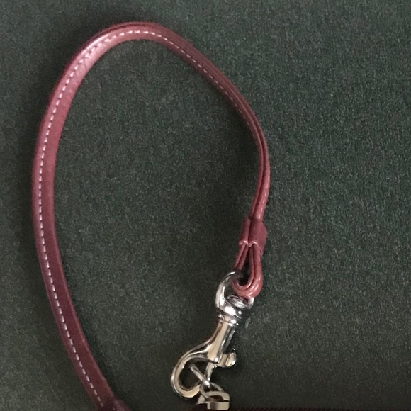 Coach Khaki/Purple Canvas Leather Suede Wristlet - Picture 15 of 16